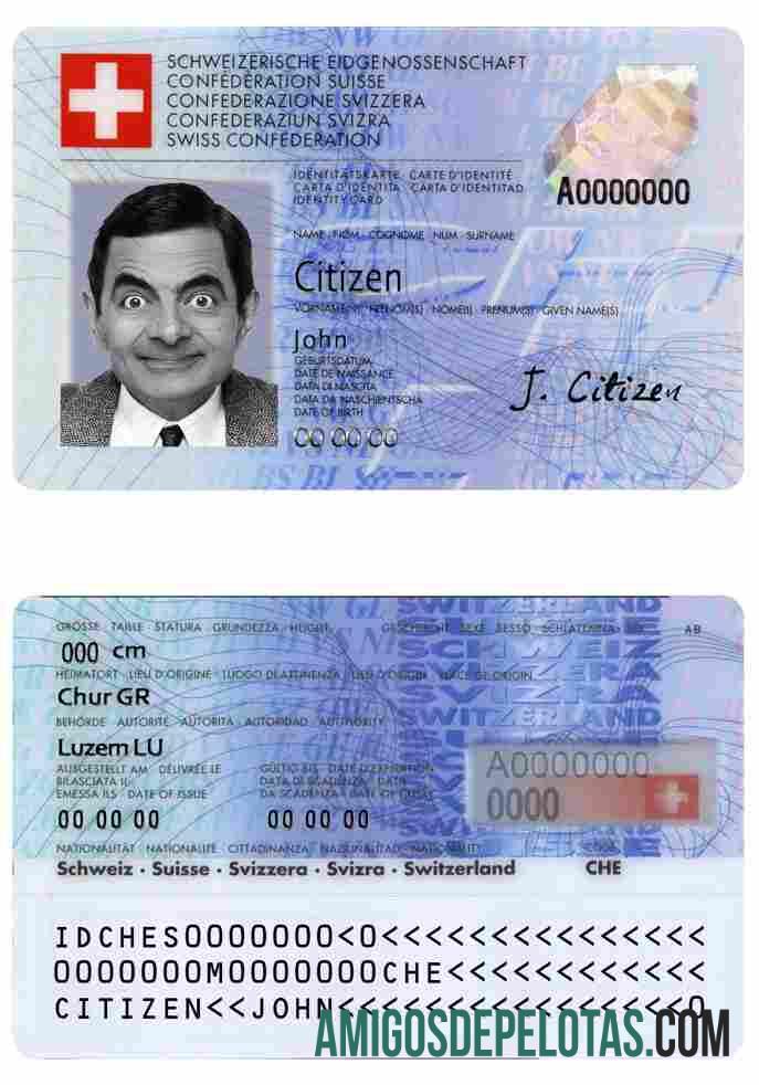 Exemplo de ID da Suíça